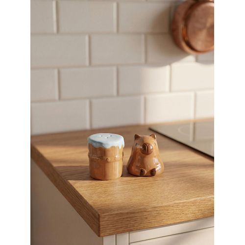 Animal Figured Ceramic Salt Shaker And Pepper Shaker