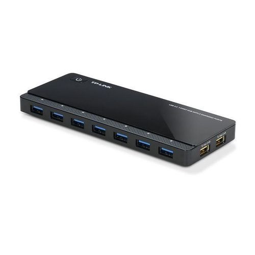 UH720 USB3.0 To 7-Port HUB + 2.4A 2-Port Smart Charger