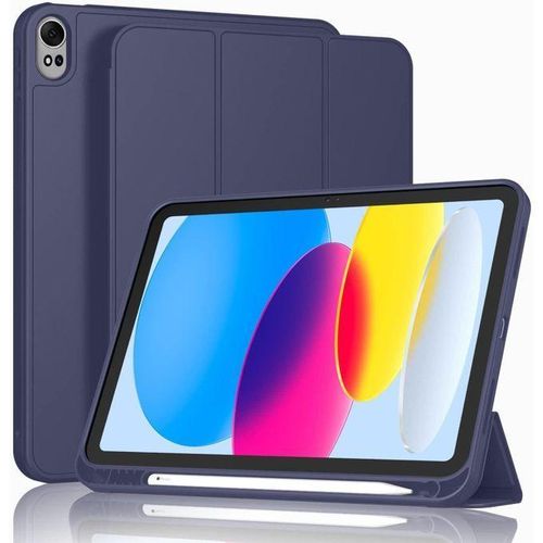 Huawei MatePad 12X 12-inch 2026 Tablet Case with Pen Holder Tri-fold Soft TPU Back Cover Smart Foldable Cover, Auto Wake/Sleep, Blue