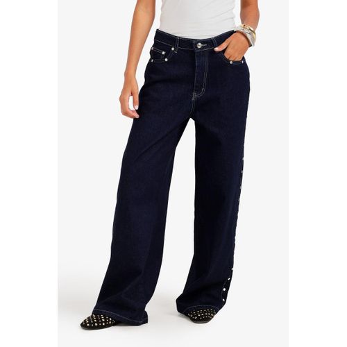 Side Studded Denim Pants