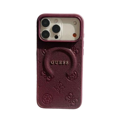 Peony Hard Case With Small 4G Logo iPhone 18 Pro Max / 17 Pro Max MagSafe - Burgundy