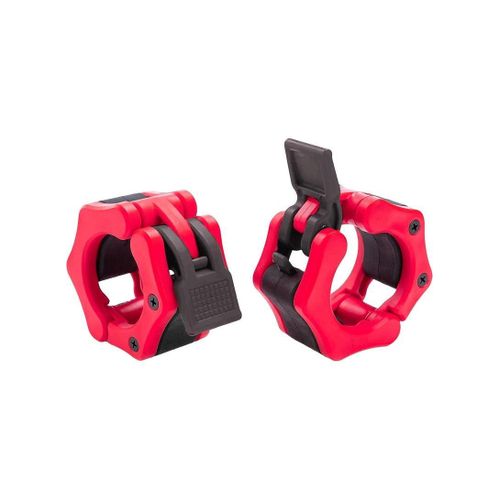 Olympic weight clamps quick-release collars a pair of weight clamps for 2-inch weights red and black