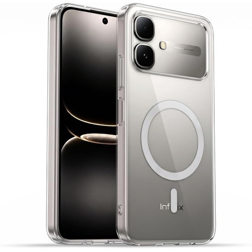 Magnetic Transparent Silicone TPU Case Compatible WithMagsafeFor Infinix Smart 20