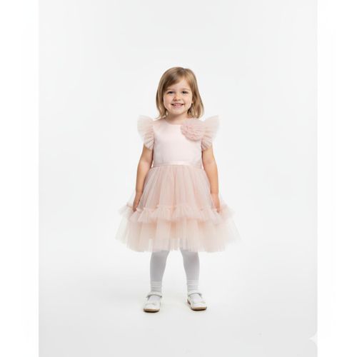 Coffee-Colored Dress For Girls