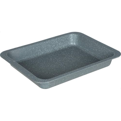 granite rectangular oven tray, 26.5x37 cm - grey