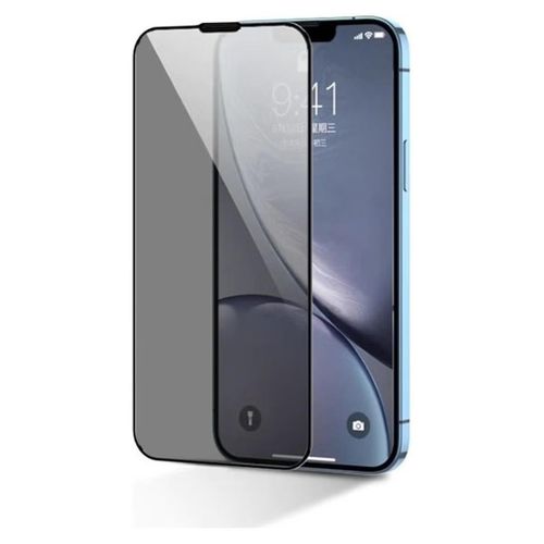 JR-Z36 Tempered Glass Screen Protector (2.5D Full Screen with Black Edge) for iPhone 15 Pro Max 6.7 (Privacy Dustproof) Black