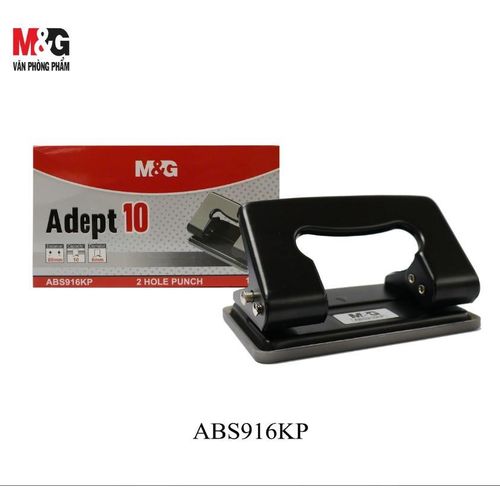 Chenguang Heavy Duty 2-Hole Paper Punch – 10 Sheets Capacity, 80mm Hole Distance, 6mm Hole Diameter - No: ABS916KP