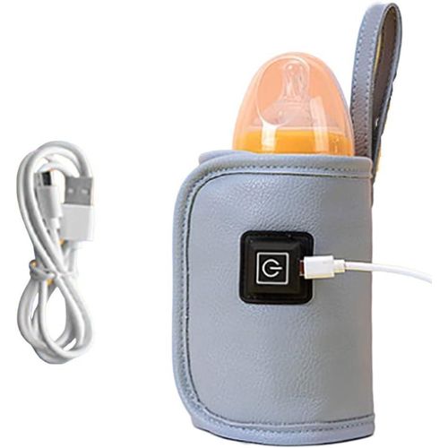 USB-C Baby Bottle Warmer Sleeve with Digital Temperature Display, Fast Heating and Constant Temperature Control Portable Milk Bottle Heater for Travel, Home and Outdoor Use, Compatible with Most Baby Bottles