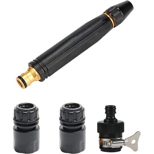 ZSIGNS Portable High Pressure Washing Water Gun, Direct Spray Gun, New Direct Spray Car Wash Water Gun, Car Wash Garden Watering Tool, Black High Pressure Nozzle