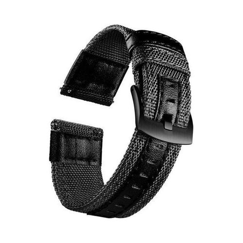 سوار ساعة من النايلون، مقاس 22 مم، متوافق مع ساعة Honor Watch Magic 2 - 46 مم، أسود