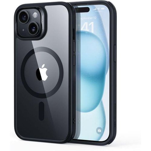 iPhone 15 Plus Case, MagSafe Compatible, Military Grade Protection, Yellowing Resistant, Scratch Resistant Back, Magnetic Phone Case for iPhone 15 Plus, Classic Series, Clear Black