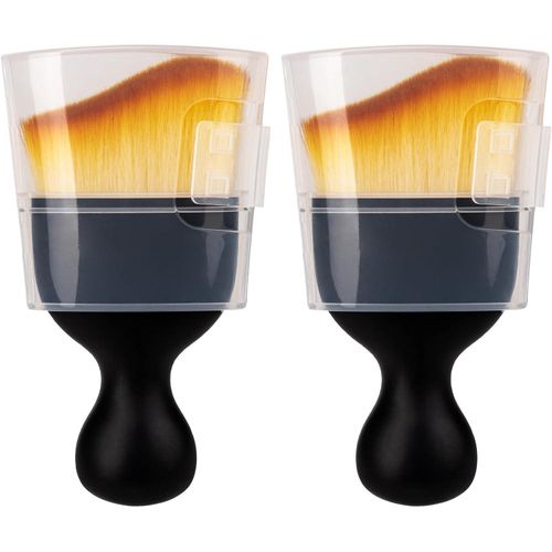 2PCS Car Interior Detailing Brush Auto Car Detailing Brush Dusting Brush Soft Bristles Car Interior Cleaning Tool for Dashboard Interior Exterior Skylight Leather Dust Brush Without Cap
