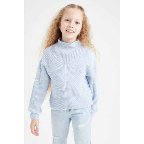 Girl Crew Neck Regular Fit Pullover - Blue