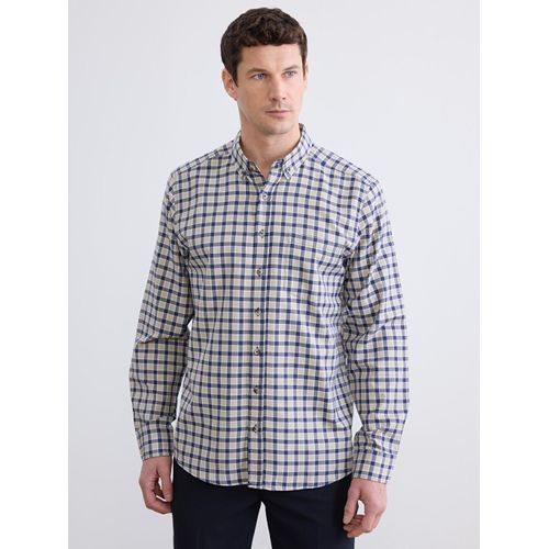 Regular Fit Plaid Twill Men's Shirt