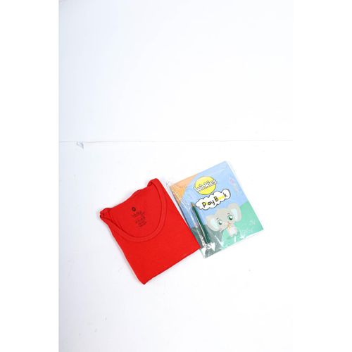BOYS half-sleeve, round-neck T-shirt & BOOK & PEN COLORS-RED -4