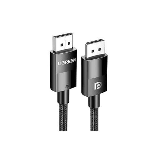 8K DisplayPort Cable 1.4 DP to DP Male to Male 32.4Gbps HBR3 Support 8K60Hz 4K144Hz HDR G-Sync FreeSync Nylon Braided Cable 1m