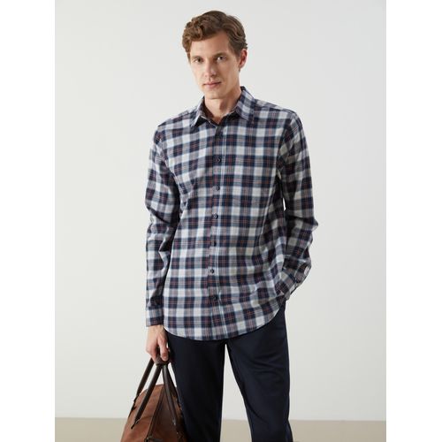 Regular Fit Plaid Men's Shirt