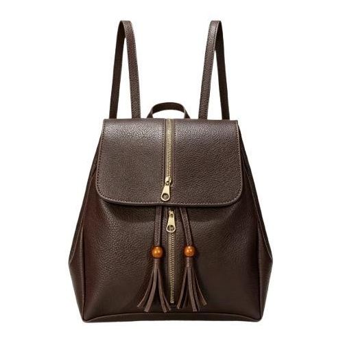 Leather Women Back Bag - Brown