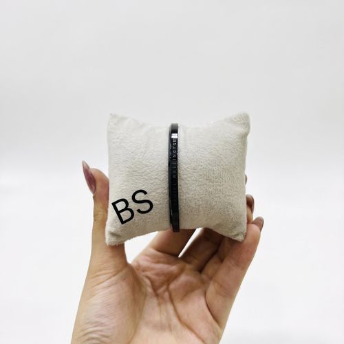 Elegant Black Cuff with Display Cushion