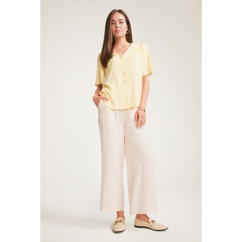 Woman Straight Trousers - Sand