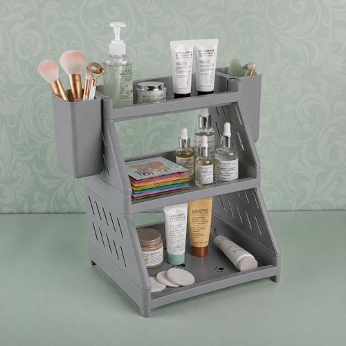 3-Tier Multi-Purpose Storage Organizer Rack with Side Holders
