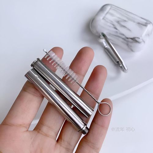 Multi-Purpose Straw Set - Reusable Stainless Steel Drinking Straws with Cleaning Brush and Protective Earbud Case