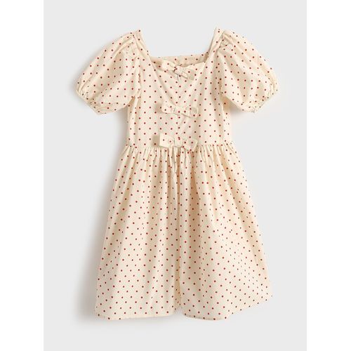 Square Collar Girl's Poplin Dress