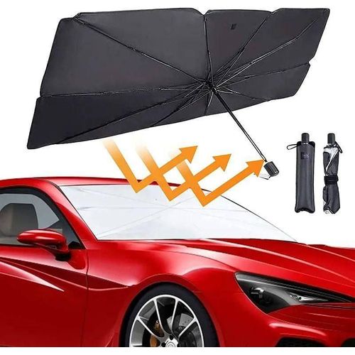 Car Sun Shade Umbrella - Foldable Reflective Car Windshield Cover - Heat Insulation & UV Protection
