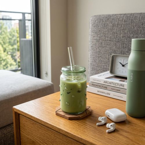 Bubble Textured Glass Cup