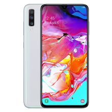 Galaxy A70 موبايل 6.7 بوصة 128 جيجا بايت/6 جيجا بايت ثنائي الشريحة 4G - أبيض