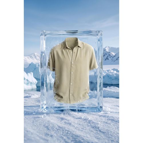 Regular Fit Fluid Fabric Short Sleeve Shirt