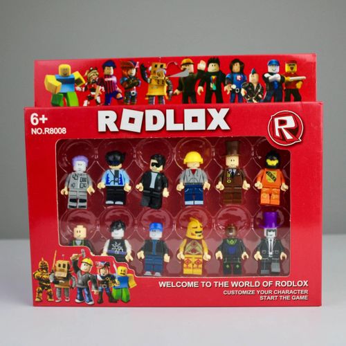 Rodlox 12-in-1 Block World Mini Figures Set – Buildable Customizable Characters – Interchangeable Parts & Hats – Durable Non-Toxic ABS Plastic – Desk Decor, Cake Toppers & Gaming Collectible Gift (Shape & Color May Vary)