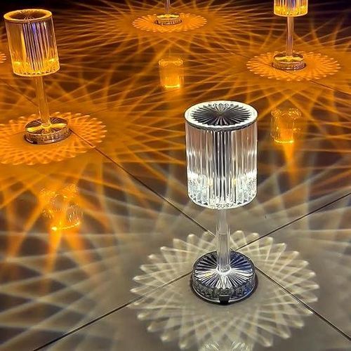 Crystal Lamp,16 Color Changing RGB Touch Lamp,Rechargeable Diamond Table Lamp for Bedroom Living Room,Party Dinner Decor Creative Lights.