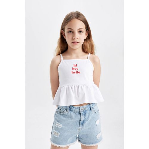 Girl Relax Fit Sleeveless Athlete - White