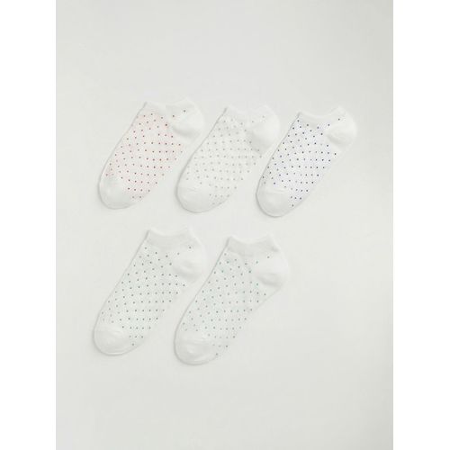 Polka Dot Women's Sneaker Socks 5 Pack