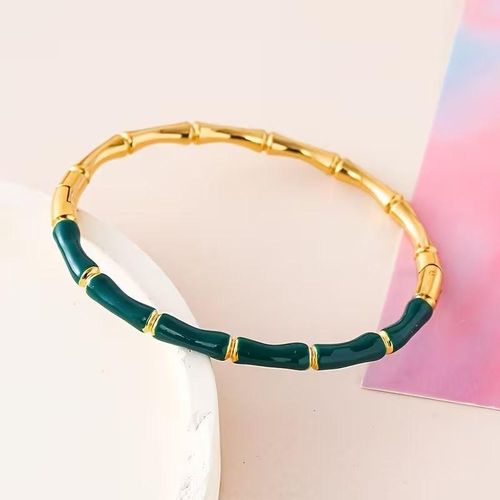 Bracelets crafted from premium stainless steel with a unique bamboo texture design in a variety of elegant colors suitable for everyday wear and special occasions for both men and women