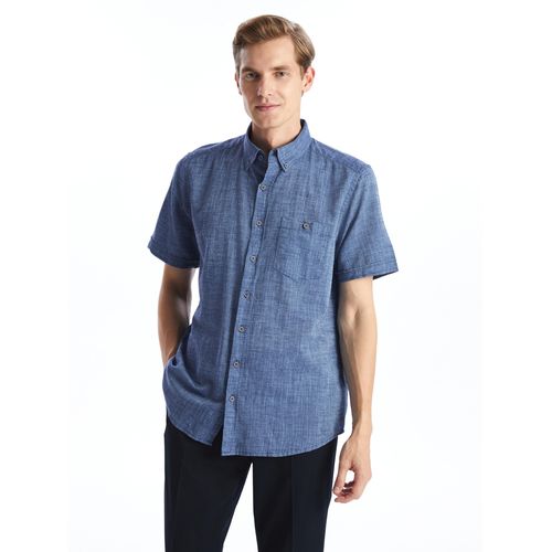 Regular Fit Linen Blend Men's Shirt