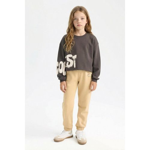 Girls' Standard Fit Elastic Waist and Cuff Printed Jogger Sweatpants