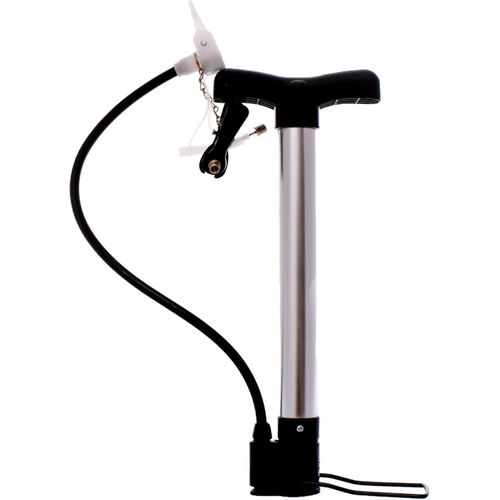 Portable bicycle tire inflator - manual floor pump for basketball football balloons and more small