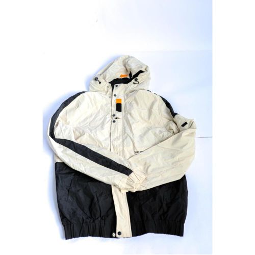 Men's Lightweight Windbreaker Casual Jacket With Hooded - White /black-one size