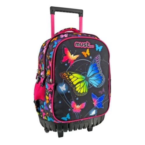 School Trolley Backpack Butterflies 3 Cases