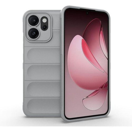 Magic Shield Mmobile Case made of TPU + Silicone, Shockproof, Compatible with Oppo Reno 14F (gray)