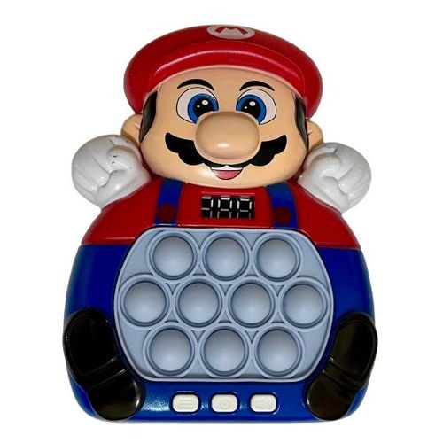 Large Size Speed Push Pop It Game for Kids – Cartoon Adventurer Character – 12 Bubble Buttons – Light & Sound – Interactive Battery Operated Toy