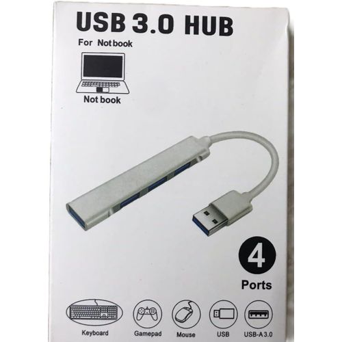 HUB USB 3.0 4-Port Compatible with Laptop, Support Keyboard, Mouse and Controller