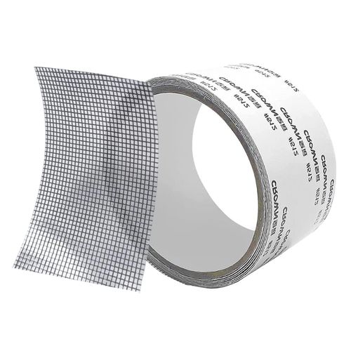 Window Screen Repair Kit Tape, 2x80'' Strong Adhesive & Waterproof Fiberglass Covering Mesh Tape for Covering Window Door Tears Holes Screen Patch Repair Kit (Grey)