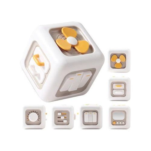 Busy Cube Toys, Tatulan Montessori Toys for 1+ Year Old, Travel Sensory Toys Activity Cube for Toddlers, Learning Fine Motor Skills, Birthday Gift Suitable for Boys Girls