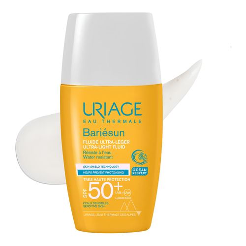 Bariesun SPF50+, Ultra-Light Fluid, Water Resistant, Skin Shield Technology, Helps Prevent Photoaging, Sensitive Skin - 30ML