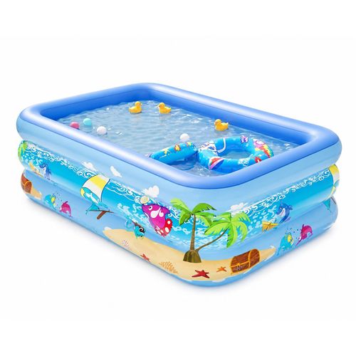 Inflatable Rectangular Kids Swimming Pool & Ball Pit