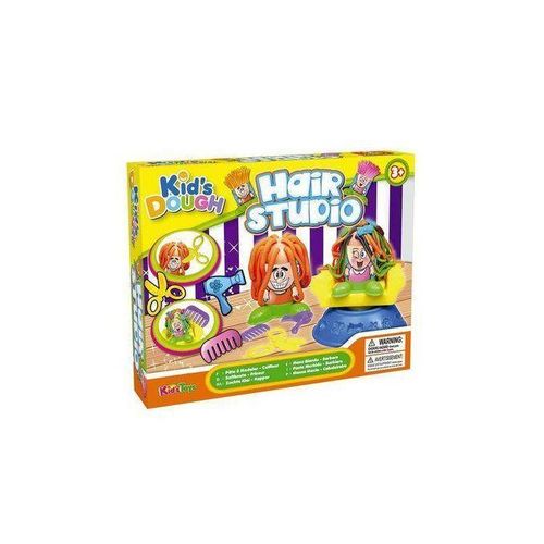 Professional Hair Stylist Studio Playset: Creative Modeling Dough Salon Kit for Kids with Miniature Styling Chair, Diverse Hair-Sculpting Tools, and Colorful Play-Dough Collection