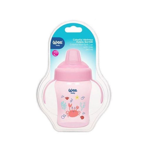 Colorful Spill-Proof Cup with Handles – 240 ml (6+ Months)